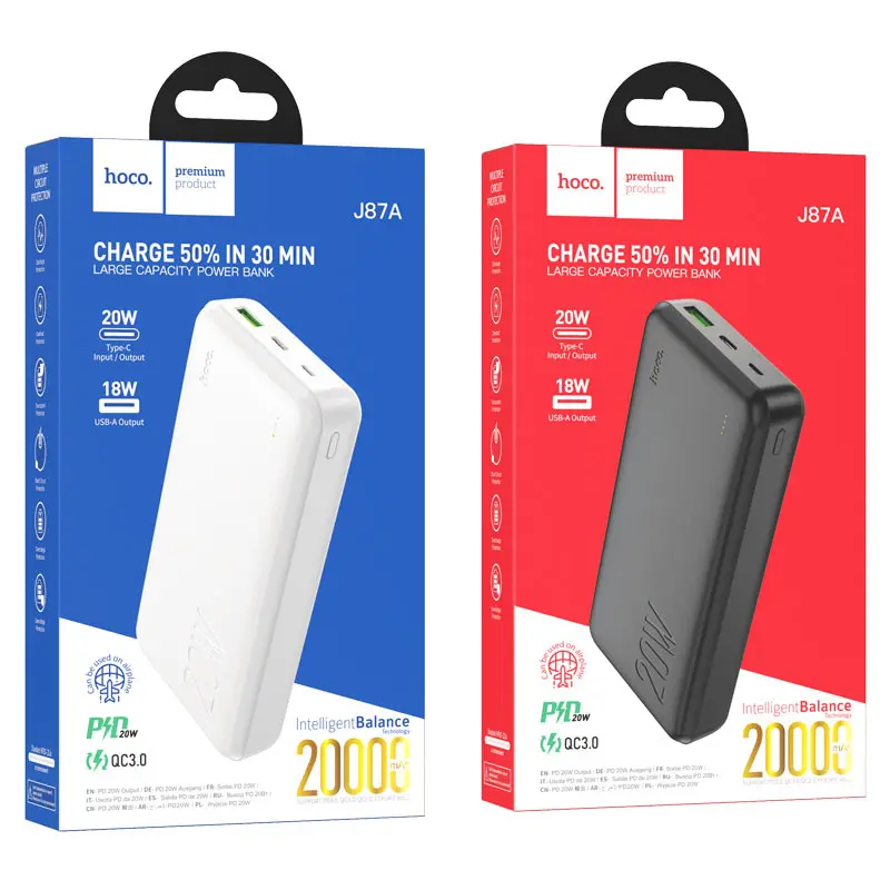 HOCO Power Bank PD20W+QC3.0 20000 mah