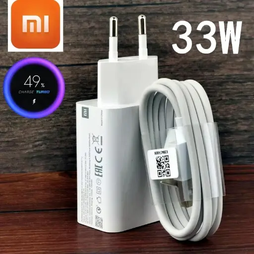 Original Xiaomi MI 33W Turbo Fast Charger With Cable