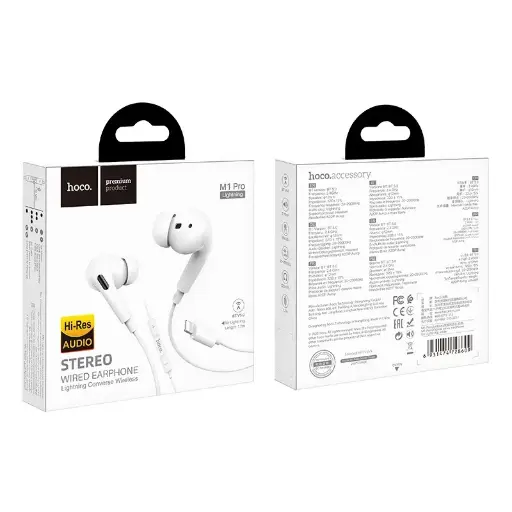 HOCO Wired Earphones For Lightning M1 Pro Original series With Mic