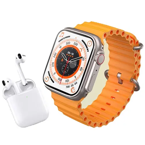 I8 Ultra Smart Watch with TWS Earphones (2 Straps in1)