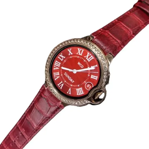 Ladies Smart Watch YAX - 08 Round dial Smart Watch (RED)