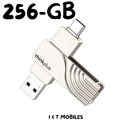 LENOVO THINKPLUS USB C Flash Drive 256GB USB3.0 TPCU301 Dual-port Memory Stick for Mobiles Tablet PC Laptop Computer - 256GB